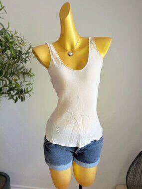 Aritzia T Babaton 100% Silk Ivory Camisole Tank Top XXS